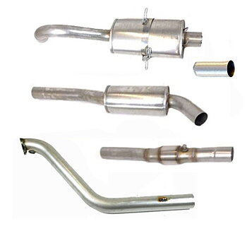 SPORTAVGASSYSTEM 3"  ROSTFRITT  med  3" FRAMRÖR , RACEKAT - 2 dämpare - VOLVO 740-940 ser