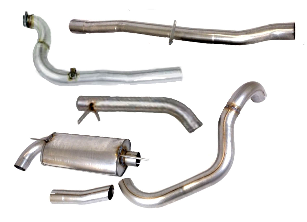 SPORTAVGASSYSTEM 3" ALU - m 3" Framrör (ej kat)1 ljuddämp  - Volvo 240 Turbo 