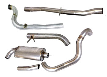 SPORTAVGASSYSTEM 3" ALU - m 3" Framrör (ej kat)1 ljuddämp  - Volvo 240 Turbo 