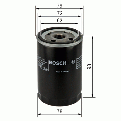 Oljefilter "Premium" fabr. BOSCH  Volvo 