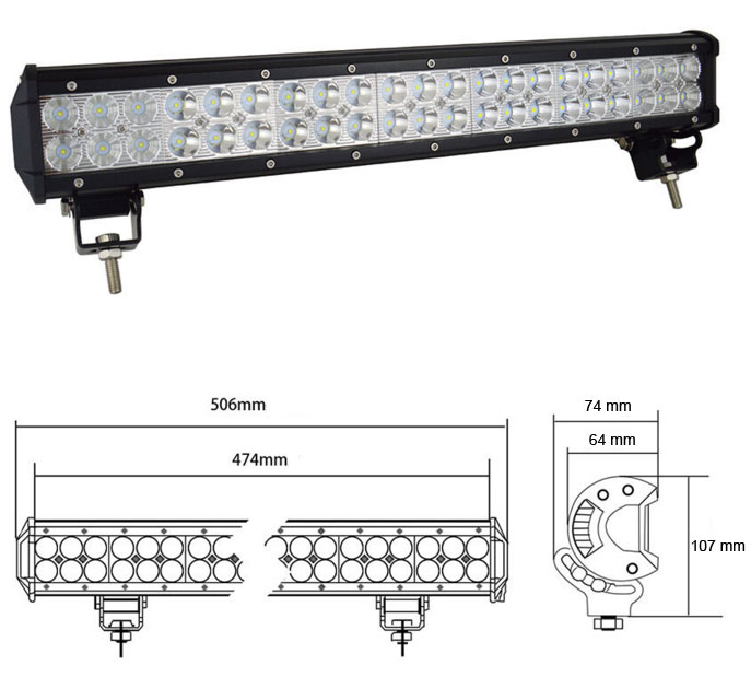 LEDRAMP 2-raders RAK  20" / 126*
