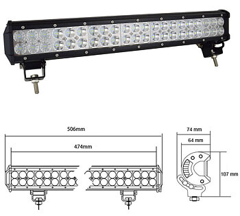 LEDRAMP 2-raders RAK  20" / 126*