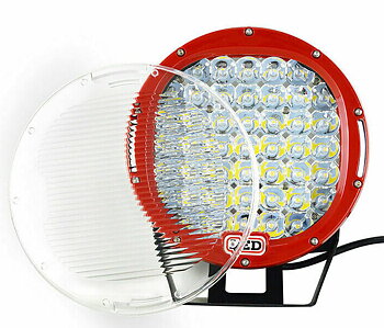LED EXTRALJUS RUND 9" / 225*  RÖD SARG 