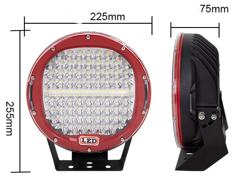 LED EXTRALJUS RUND 9" 294  röd - 2