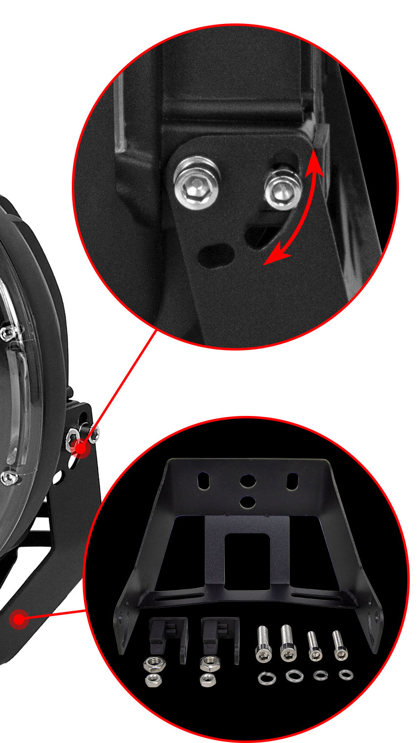 LED EXTRALJUS RUND 9" 294  röd - 4