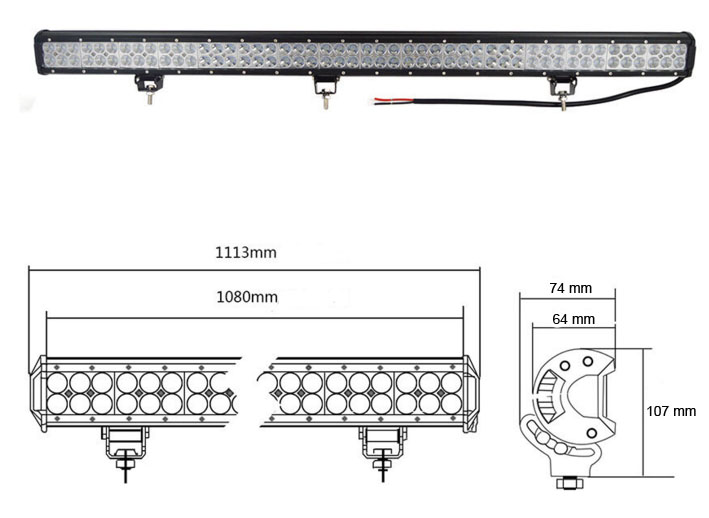 LEDRAMP 2-raders  RAK  44" / 288*