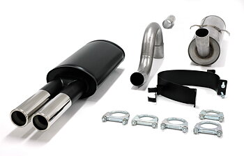 SPORTAVGASSYSTEM -Rostfritt- 2,5" VOLVO 700/900 - ser Turbo -  Ändrör 2x70mm