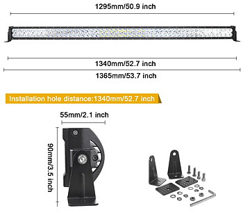 LEDRAMP RAK 2-raders  52" / 300*