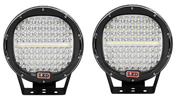2 st LED EXTRALJUS RUND 9" 294W  svart eller röd