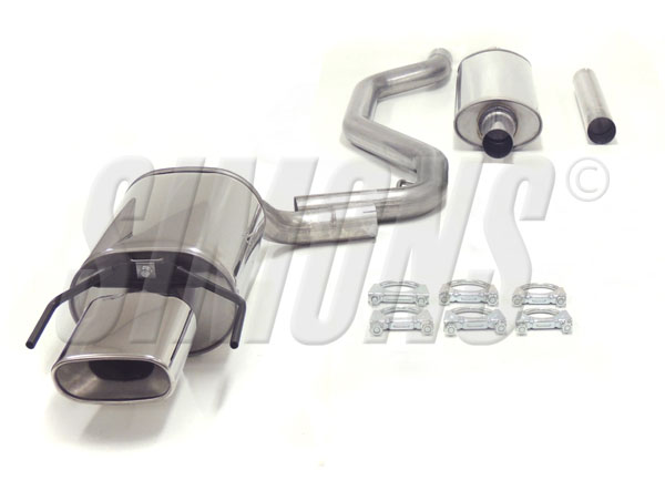 SPORT AVGASSYSTEM 2,5" SAAB 9-3 II, 1,8- 2,0T +  Aero - ovalt slutrör