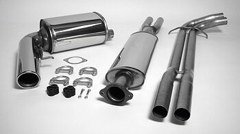SPORTAVGASSYSTEM  VOLVO  S60 I Turbo  AWD 2001-2009   2,5"/ 2x2",  2 ljudd. Ändrör 1x100mm