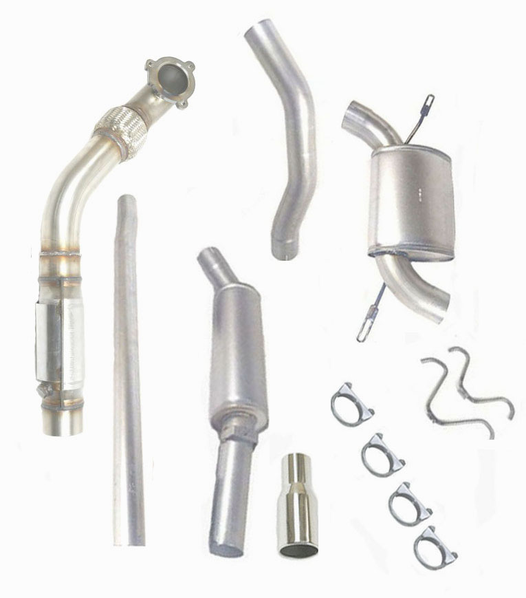 SPORTAVGASSYSTEM 3" ALU 3" FRAMRÖR (konad) och RACEKAT -  2 dämpare - VOLVO 850-ser /70 I-ser- Turbo:  1994-1998