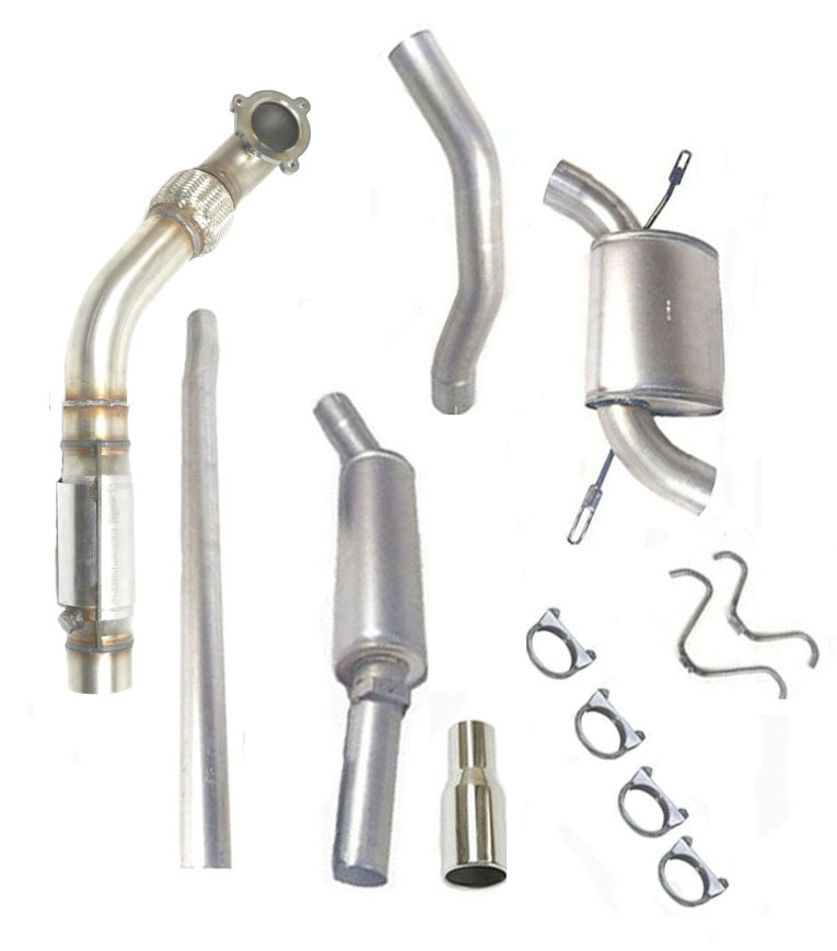 SPORTAVGASSYSTEM 3" Rostfritt  med  3" FRAMRÖR (konad) och RACEKAT - 2 dämpare - VOLVO 850-ser / 70 I-ser -Turbo:  1994-1998