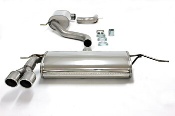 SPORTAVGASSYSTEM 3"  Audi A3 04- /VW Golf 5 / Golf 6 slutrör 2x80 mm