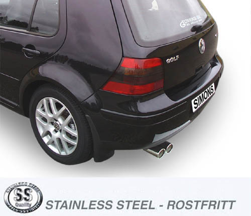 SPORTAVGASSYSTEM 2,5"  trimsystem AUDI A3 96-03 / VW Beetle/ VW Golf 4 96-   - 4