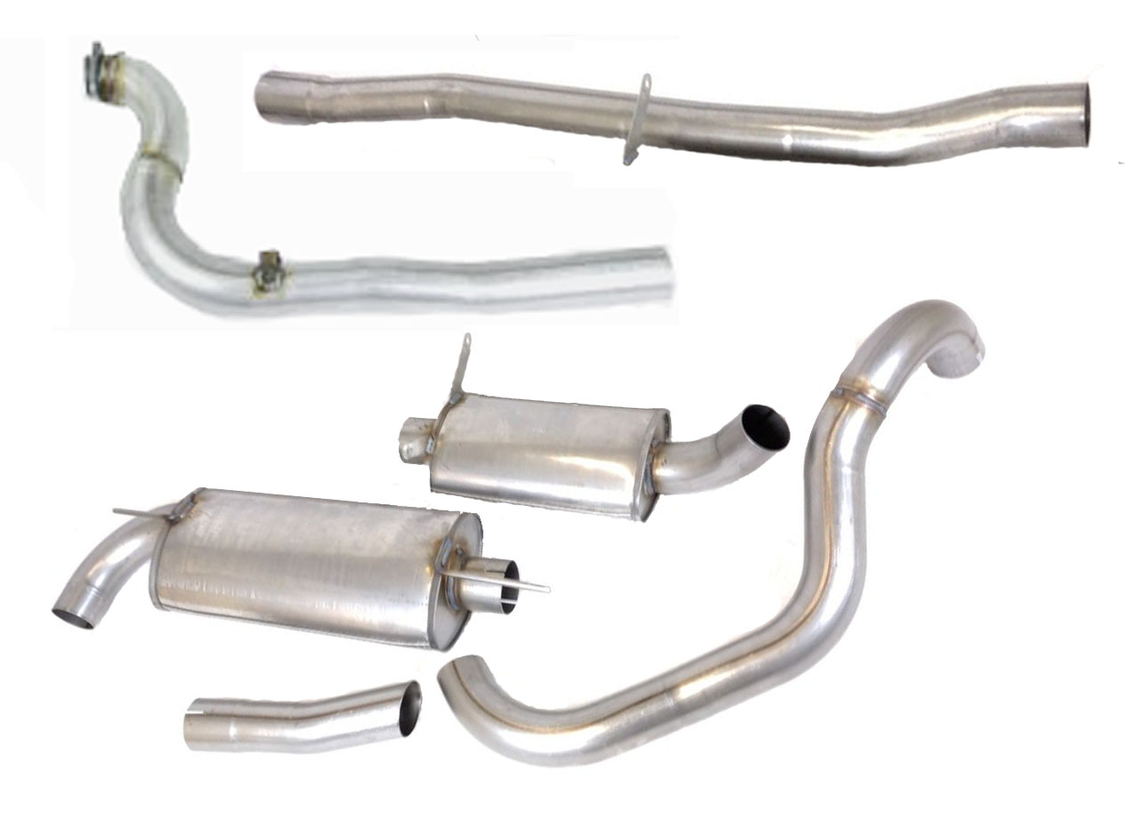 SPORTAVGASSYSTEM 3" Rostfritt  - med 3" FRAMRÖR (ej kat) 2 ljuddämp  - Volvo 240 Turbo