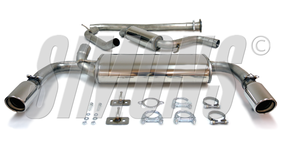 SPORT AVGASSYSTEM 2,5" VOLVO V40 T2-T5 4-cyl,  2WD 2013- , Ändrör 2x100 mm