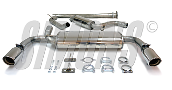 SPORT AVGASSYSTEM 2,5" VOLVO V40 T2-T5 4-cyl,  2WD 2013- , Ändrör 2x100 mm