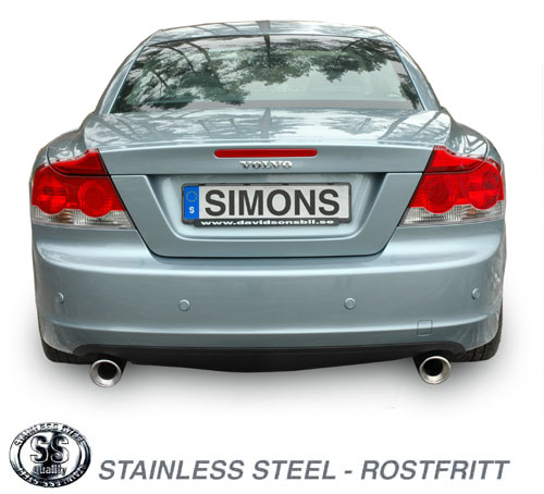 SPORTAVGASSYSTEM  VOLVO C70II  2006- , Ändrör 2x100 mm - 3