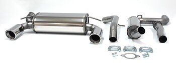 SPORTAVGASSYSTEM 2,5" VOLVO C30  T5 -2009, Ändrör 2x100 mm