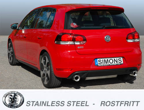 SPORTAVGASSYSTEM 2,5"  VW Golf 6  GTI  TSi motor Duplex - 3