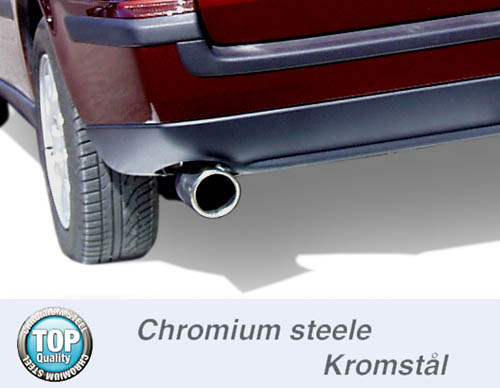 SPORTAVGASSYSTEM 2,5" VOLVO V70 II  (sugmotor),  Ändrör 1x90mm - 3