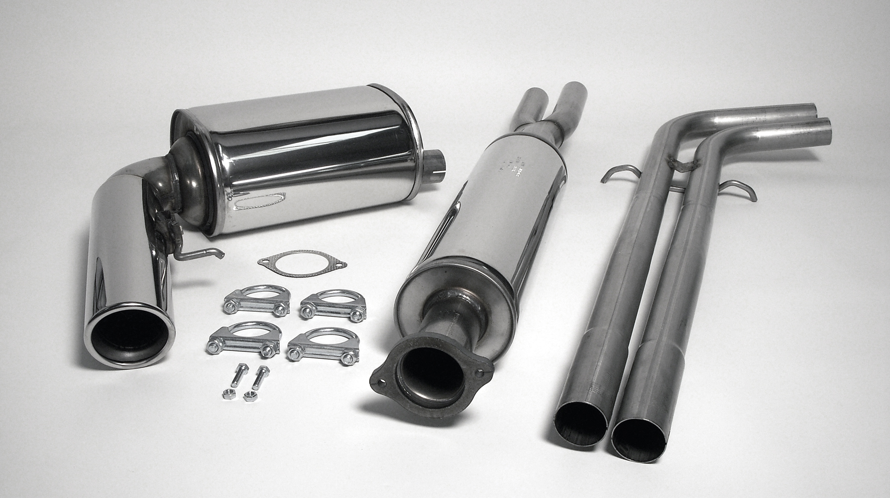 SPORTAVGASSYSTEM  VOLVO V70 II  TURBO 2001-2004,   2,5"/ 2x2", Ändrör 1x100mm