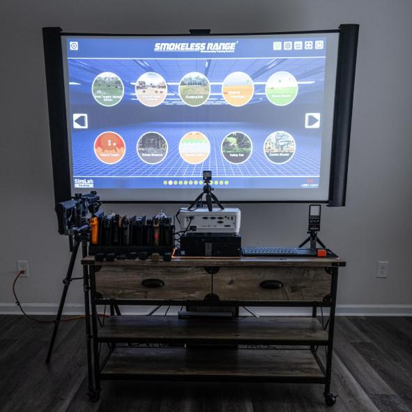 Smokeless Range® Short Throw Complete Training Kit – With 2 Training Replicas, Laptop & Projector - 4