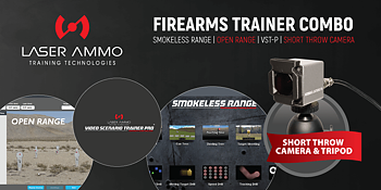 Firearms Trainer - Smokeless Range ® Simulator Combo Package con telecamera a focale corta - short throw