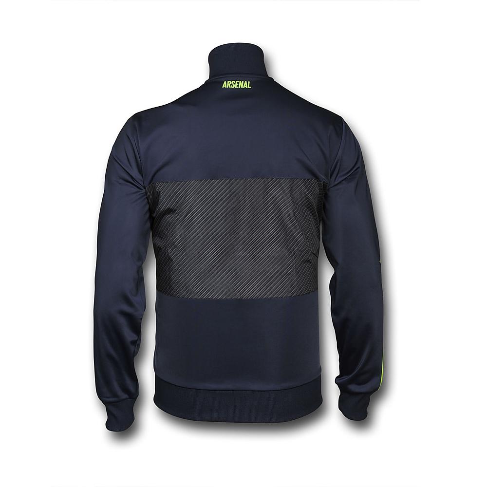 2016/2017 PUMA ARSENAL THIRD STADIUM JACKET - BLÅ/NEON GUL - 3