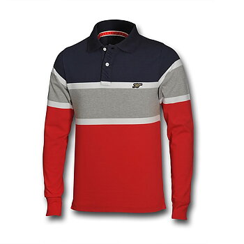 ARSENAL STRIPED LONG SLEVE POLO