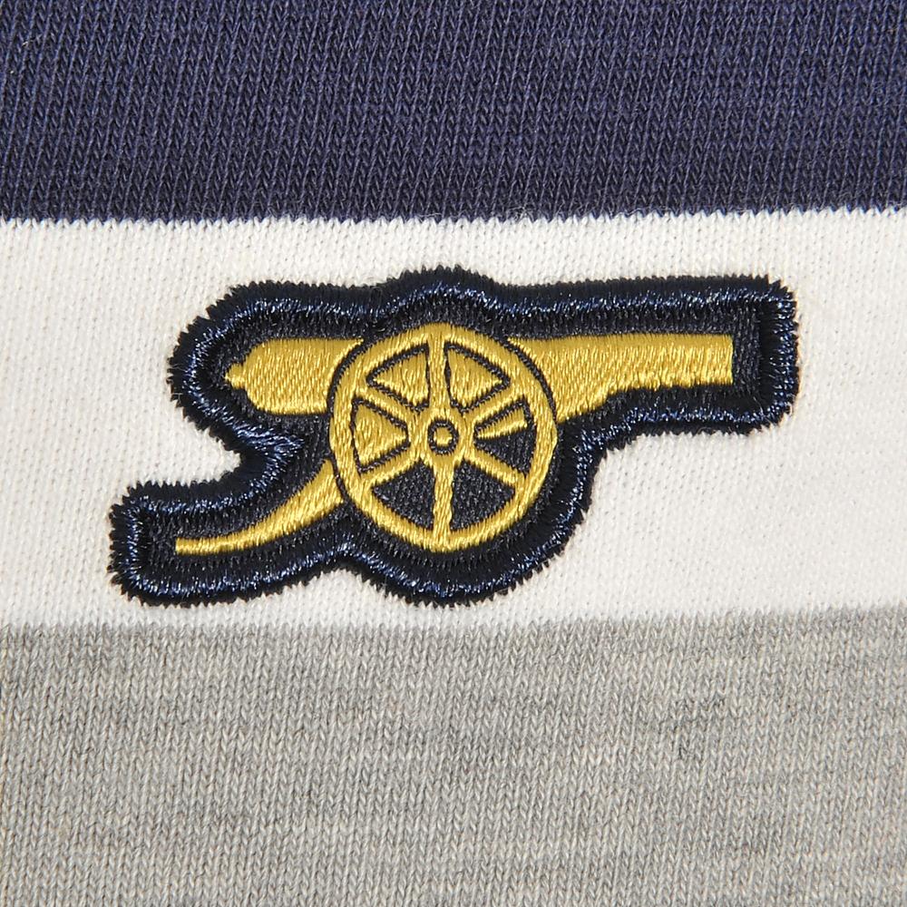 ARSENAL STRIPED LONG SLEVE POLO - 4