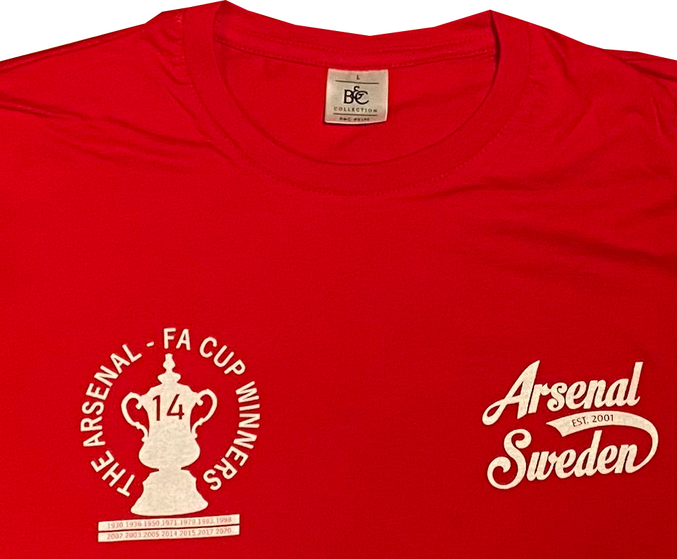 ARSENAL SWEDEN FA CUP WINNERS TEE 2020 - 2