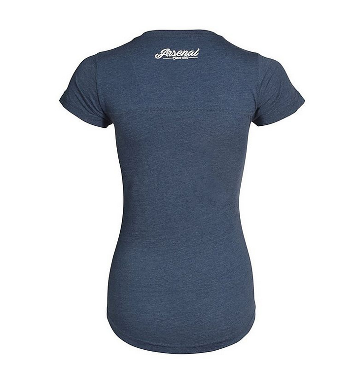 ARSENAL SCRIPT PRINT DENIM MARL T-SHIRT - DAM - 2