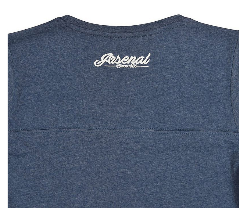 ARSENAL SCRIPT PRINT DENIM MARL T-SHIRT - DAM - 3