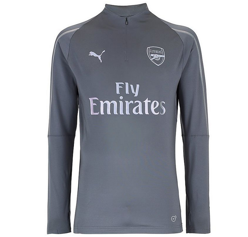 2018/2019 ARSENAL 1/4 ZIP TOP - GRÅ