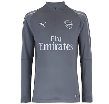 2018/2019 ARSENAL 1/4 ZIP TOP - GRÅ