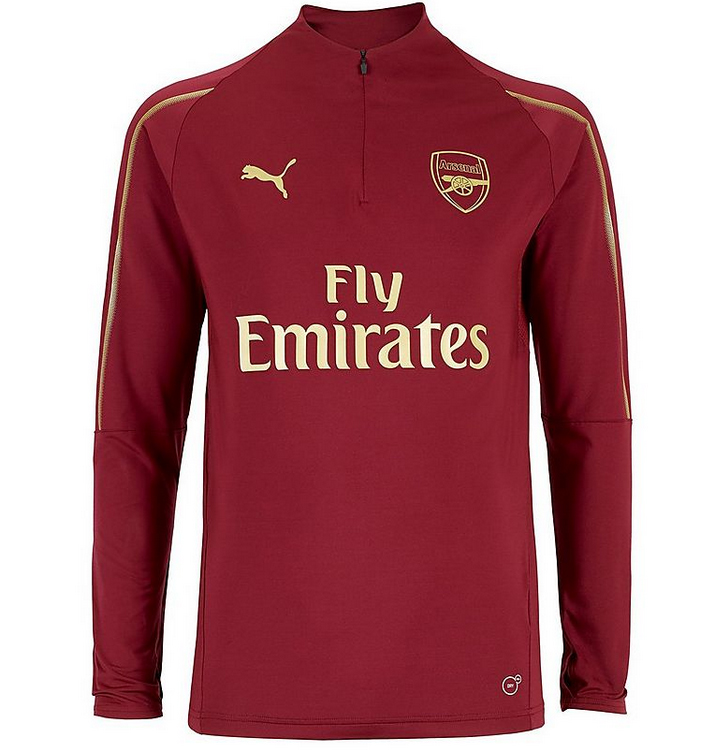 2018/2019 ARSENAL 1/4 ZIP TOP - RÖD