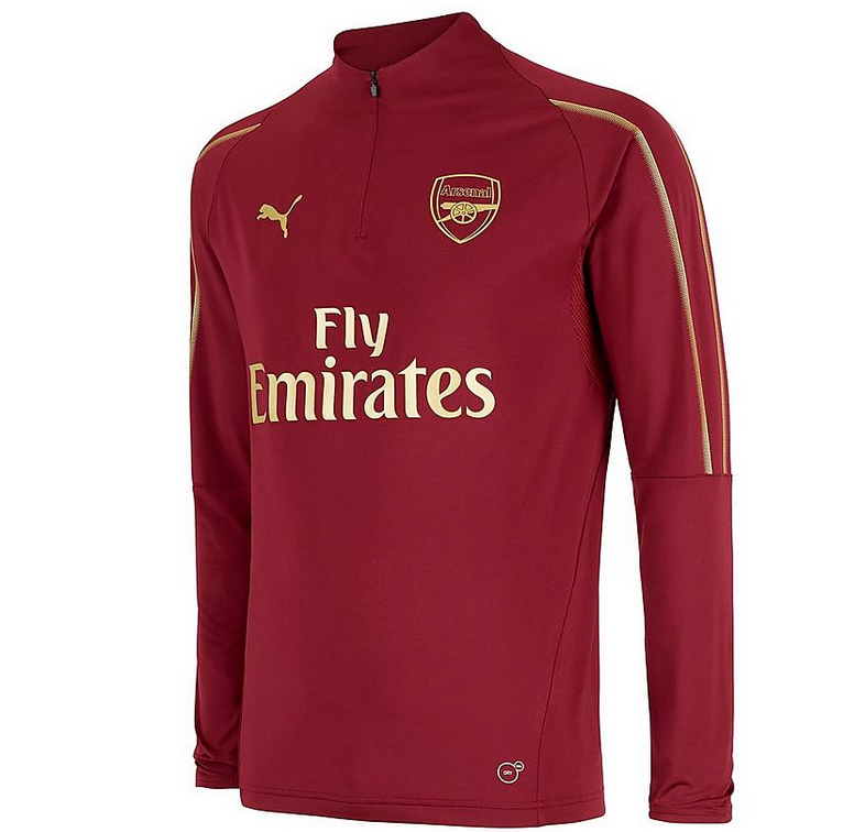 2018/2019 ARSENAL 1/4 ZIP TOP - RÖD - 2