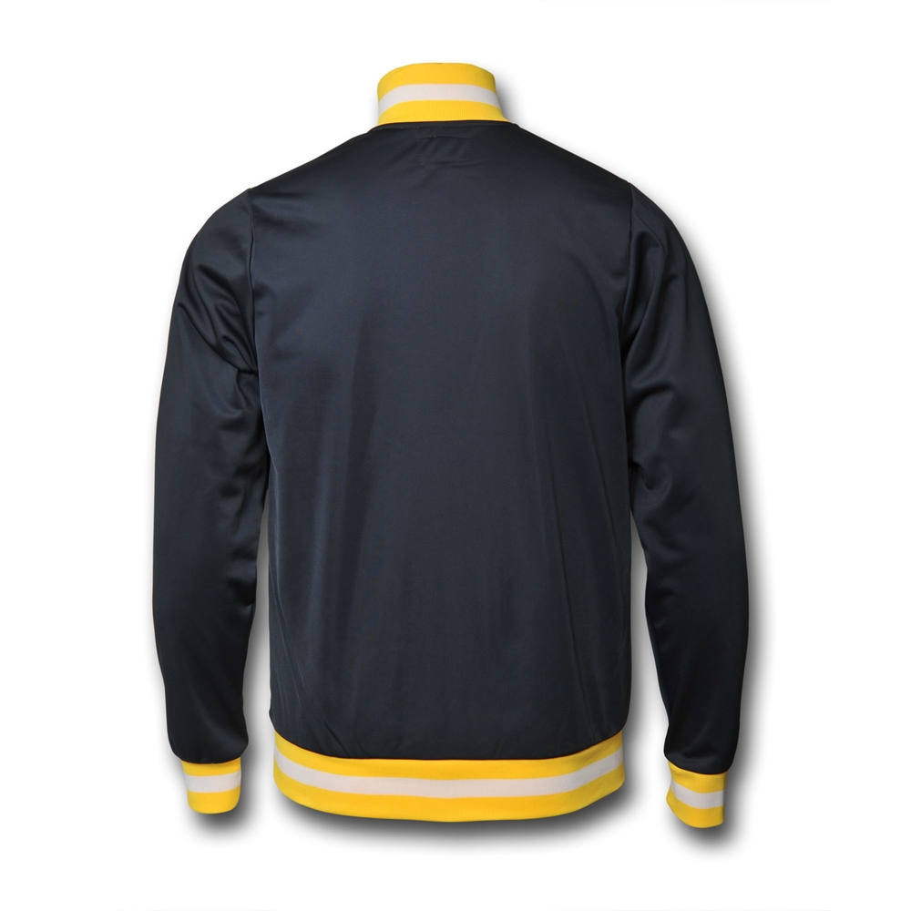 ZIP THRU RETRO TRACK TOP - BLÅ-GUL - 2