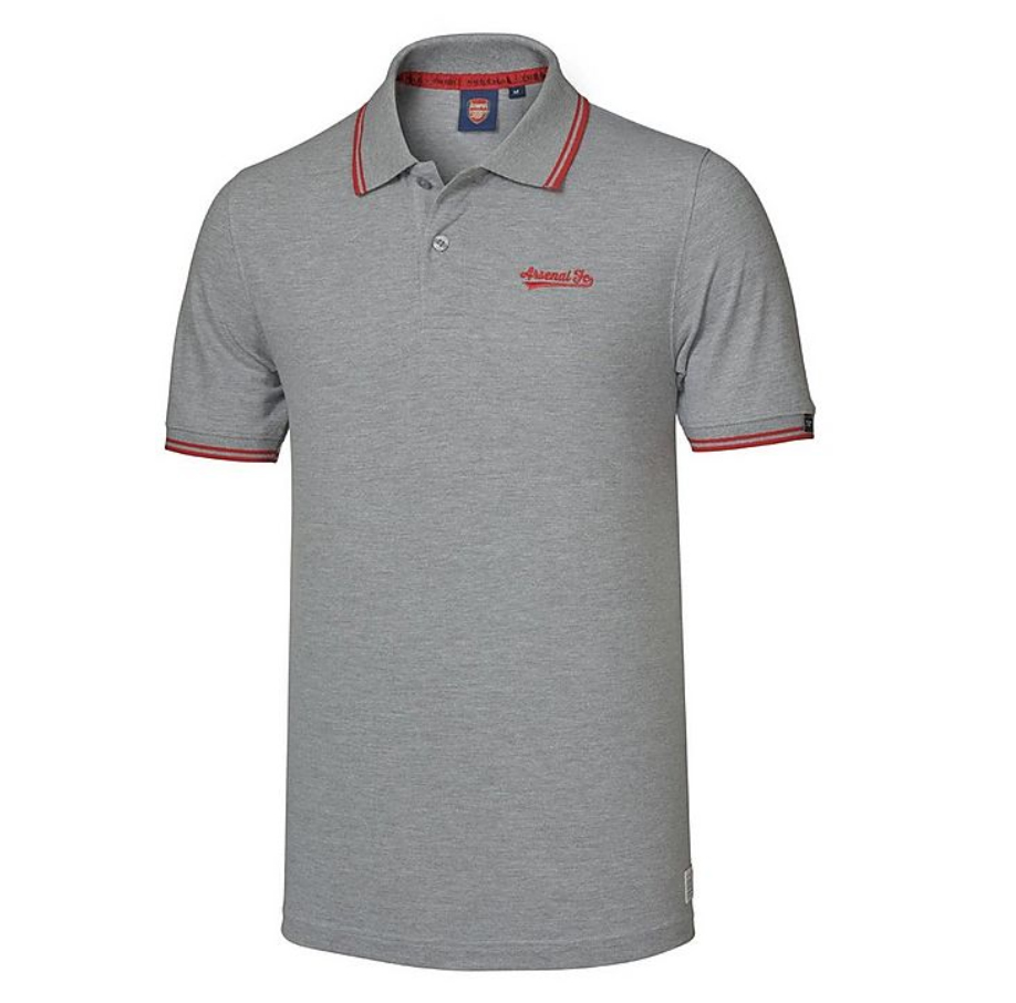 ARSENAL EMBROIDERED POLO - GRÅ