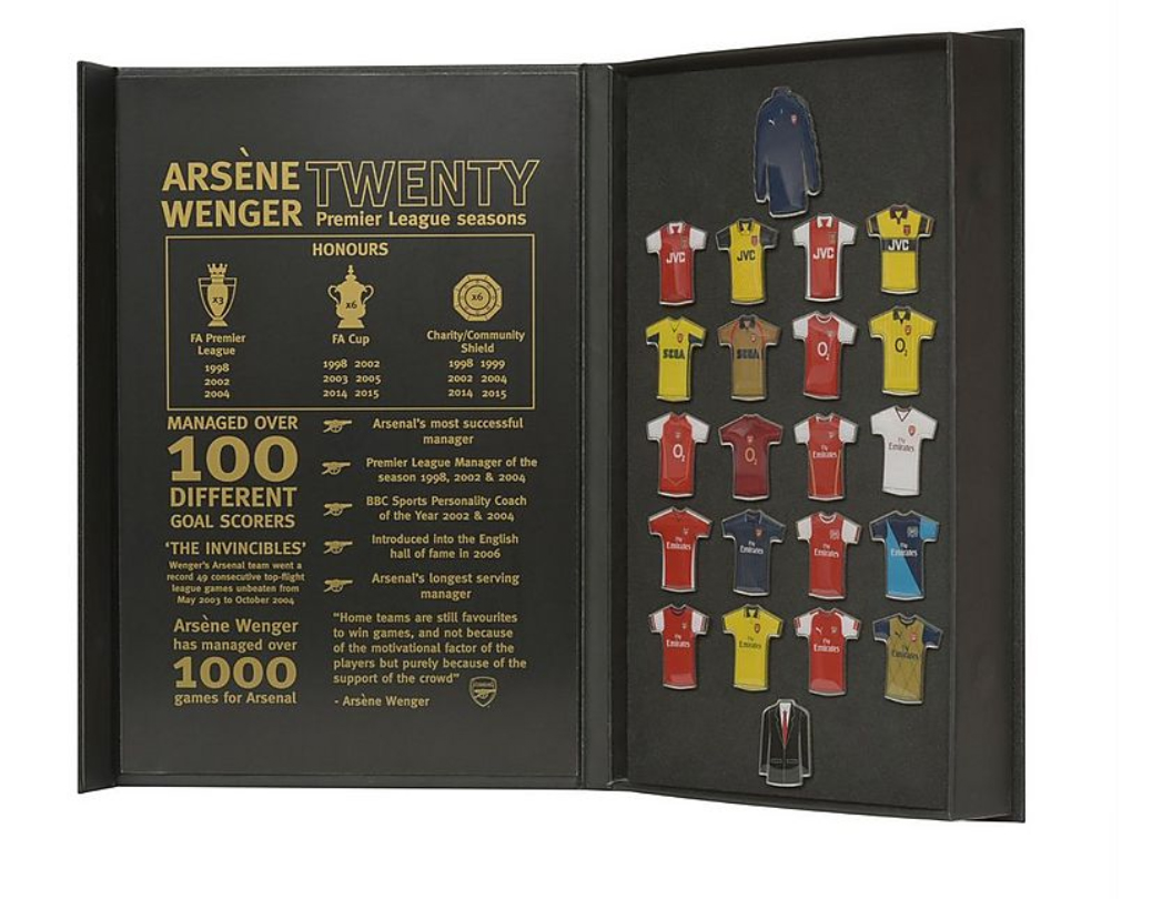 ARSENE WENGER 20 ÅR PIN-COLLECTION