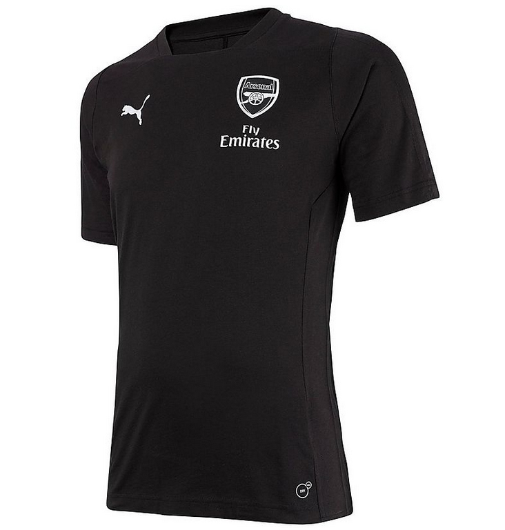 2018/2019 ARSENAL CASUAL PERFORMANCE T-SHIRT- SVART - 2