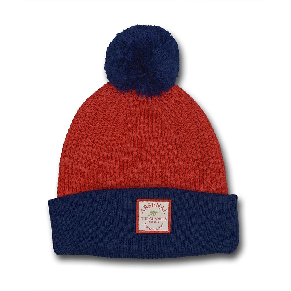 ARSENAL WAFFLE BOBBLE BEANIE