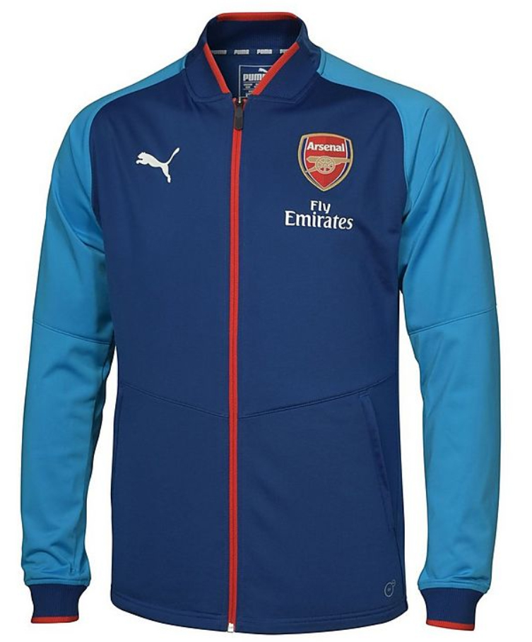2017/2018 ARSENAL STADIUM JACKET - BLÅ