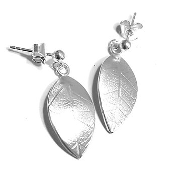 Silverearrings leaf