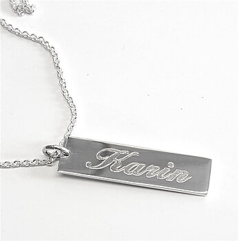 Pendant  with text silver 925