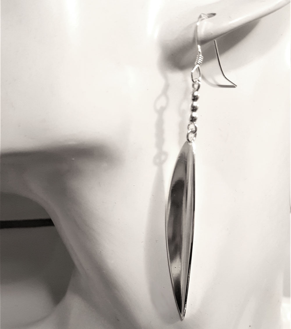 Silver earrings Salix - 2
