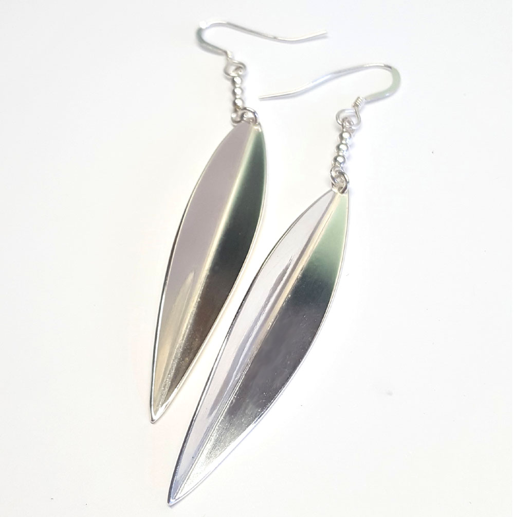 Silver earrings Salix