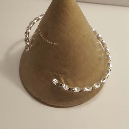 Twisted silver bracelet - 2